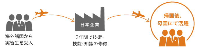 実習生受入事業の流れ