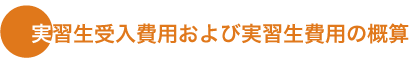 実習生受入費用および実習生費用の概算